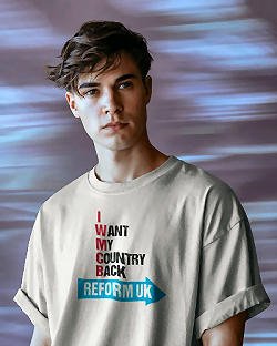 t-shirt I want my country back Reform UK